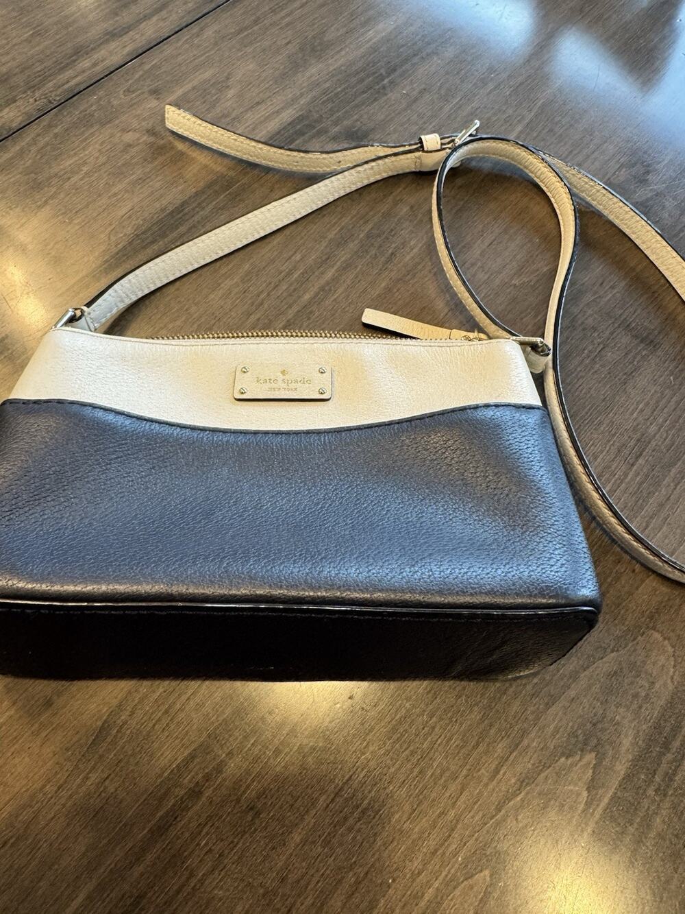 Kate Spade Clutch Purse Colorblock Navy Cream